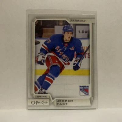 #269 Jesper Fast New York Rangers 2018-19 O-Pee-Chee Hockey Card JL - Image 1 of 2