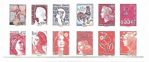 Timbre France Carnet 1518** visages de la république - Picture 1 of 1