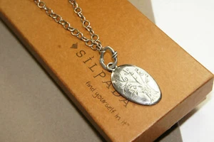 Silpada Stammbaum Anhänger oxidiertes Sterlingsilber Halskette N1878 Rarität selten - Bild 1 von 12