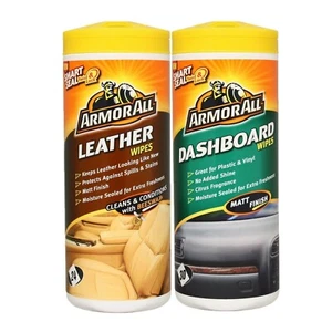Armorall Leather Cleaning Wipes Tub & Car Dashboard Interior Wipes Matt Finish - Picture 1 of 1