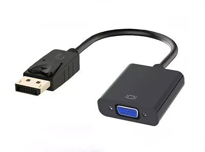 Adattatore Video da uscita DisplayPort a ingresso VGA DP to VGA 1080P NERO