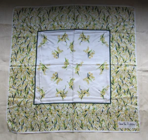 Vintage Diane von Furstenberg Maiglöckchen 100% Seide Schal / gelb grün - Bild 1 von 4