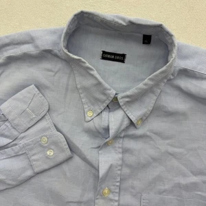 Gitman Bros Mens XL Blue Striped 100% Cotton Button Down Dress Shirt Career - Picture 1 of 7