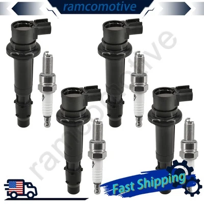 4 x Ignition Coil and Iridium Spark Plugs for Audi A3 A4 Q3 TT Quattro 2.0L Foto 1 de 4