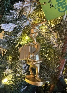 2025 Dr Seuss The Grinch w Santa Hat (Gold Variation) Christmas Tree Ornament - Picture 1 of 1
