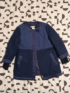 Little MARC JACOBS Girls 4 Navy Blue Daisy Wool Zip Front Jacket - Picture 1 of 3