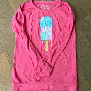 Chaser Girls Kids Popsicle Logo Pink Sweatshirt Top Sz 14 - Picture 1 of 3