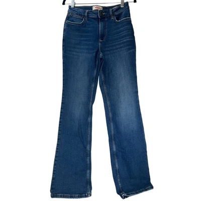 Wrangler Dark Wash High Rise Bold Boot Cut Jeans Reg Size 4 x 32 - Image 1 of 4