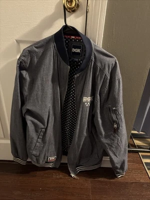 Chaqueta de bombardero DGK para hombre talla grande azul Foto 1 de 3