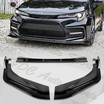 Para 2020-2025 Toyota Corolla XSE SE pintado de preto para-choque dianteiro corpo spoiler lábio - Imagem 1 de 4