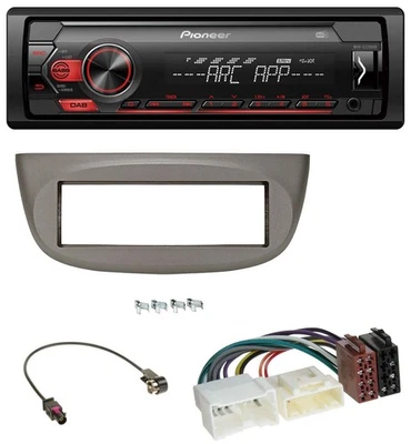 Pioneer DAB 1DIN MP3 AUX USB Autoradio für Renault Twingo ab 2012 beige-grau - Bild 1 von 4