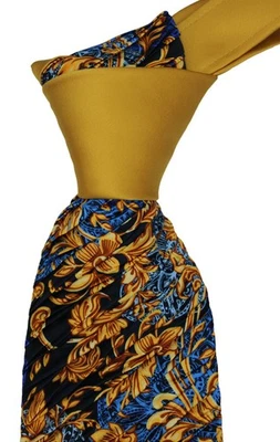 Corbata plisada Italo Ferretti satinada multicolor de dos tonos cachemira Foto 1 de 2