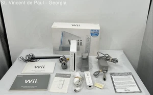 White Nintendo Wii RVL-001 Console Complete In Box Great Condition Tested Works - Picture 1 of 12