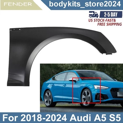 Front Right Side Fender For 2018-2024 Audi A5 Quattro S5 Sportback Replacement - Imagem 1 de 4