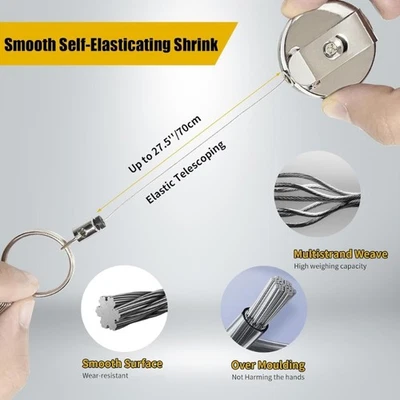 Stylish Silver Spring Buckles Holders for Key and Writing Instrument Convenient - Image 1 of 4