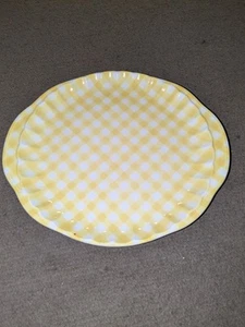 Plato para servir con patrón de guinga amarillo w. s. george 12" buen estado raro - Imagen 1 de 4