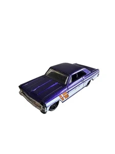 2015 Hot Wheels Mystery Models Series 1 #8 66 Chevy Nova Purple - Picture 1 of 4