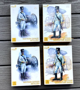 SET OF 4 HAT 1/72 AUSTRIAN CAVALRY ARTILLERY & AMMUNITION WAGONS #'s 8225 & 8226 - Picture 1 of 16