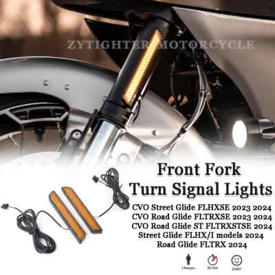 Accesorios luces de horquilla delanteras señales de giro para CVO Road Glide ST FLTRXSTSE 2024 Foto 1 de 4