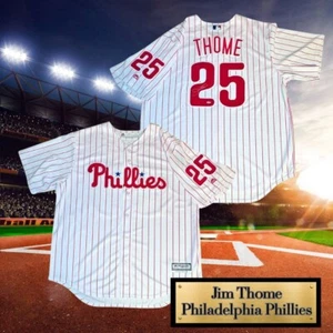 Jim Thome Autographed Philadelphia Phillies Majestic Jersey - Picture 1 of 9