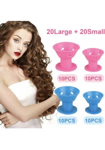 Hair Curlers Rollers Magic Soft Curling Styling Care Tool 40 Pc - Picture 1 of 5