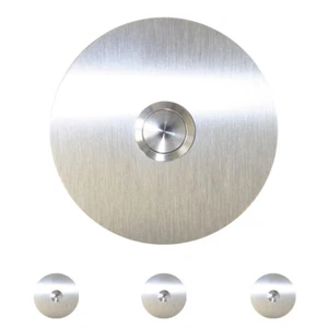 Klingel Türklingel Edelstahl Ø 8 cm Gravur V2A Klingelplatte LED Beleuchtung - Bild 1 von 3