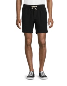 NO BOUNDARIES BLACK ELASTIC WAISTBAND ABOVE THE KNEE LINEN SHORTS Sz XL 40-42 - Picture 1 of 10