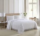 Beatrice Home Fashions Medallion Chenille Bedspread King White