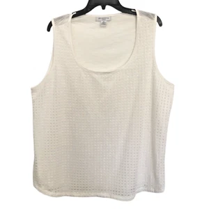 Canotta donna Liz Claiborne taglia 1X maglione collo bianco camicia - Foto 1 di 6
