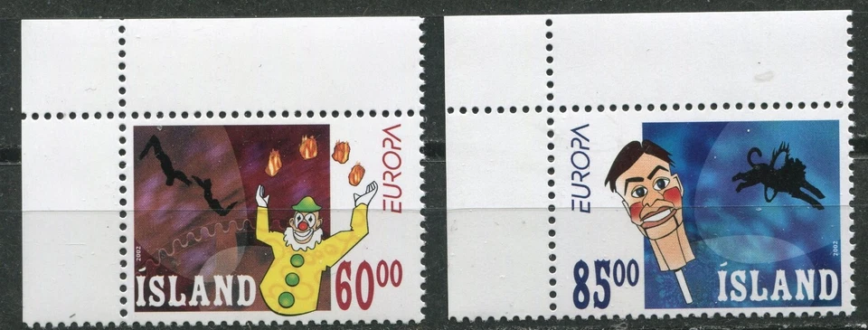 ICELAND 2002, CIRCUS, EUROPA CEPT, Scott 966-967, MNH - Image 1 of 1
