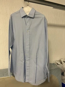 RALPH LAUREN MEN'S SZ 17 NECK LONG SLEEVE CHECKED DRESS SHIRT - Picture 1 of 3