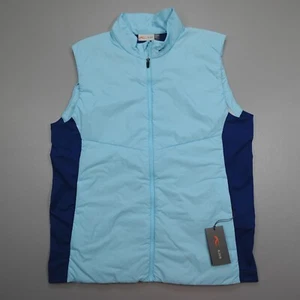 Kjus Men's Radiation Vest Full Zip Logo Blue Insulated Lightweight Stretch - Picture 1 of 21