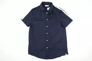 SOVEREIGN CODE W1809 SHOULDER STRIPED MEDIUM SHORT SLEEVE BUTTON FRONT SHIRT NWT - Picture 1 of 7