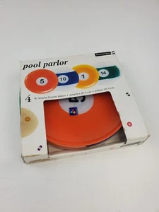 Pool Parlor Luminarc Set of 4 Glass Snack/Dessert Plates - Picture 1 of 3