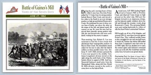 Third Of The Seven Days - Battle Of Gaines's Mill - Battles 1862 Civil War Card - Picture 1 of 1
