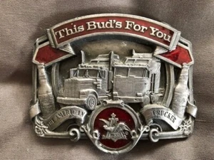 Gürtelschnalle Buckles This Bud's for you  American Trucker 1987 - Bild 1 von 2