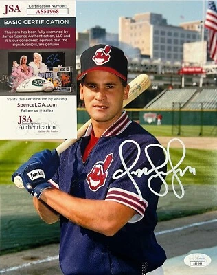 Omar Enrique Vizquel González Cleveland Guardians Signed Auto 8X10 JSA COA - Image 1 of 4