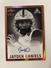 JAYDEN DANIELS 2021 Leaf Memories Football 1960 Bronze Foil ARC AUTO #/99 Nice