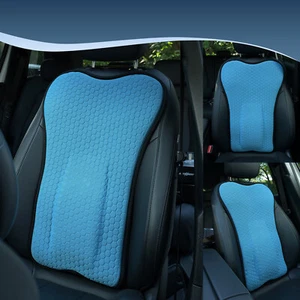 Gel Breathable Lumbar Support Cushion for Car Seat Back Chair Pillow Pad Blue US - Picture 1 of 10
