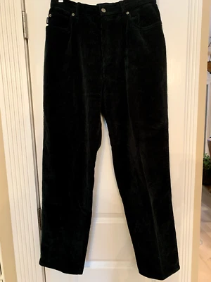 Pantalones Ralph Lauren Para Mujer Talla 12 Anchos Pana Estilo Chino Verde Foto 1 de 4