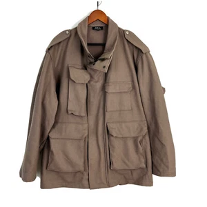 APC Military Field Jacket Mens Size 1 Khaki 100% Wool Pockets - Picture 1 of 14