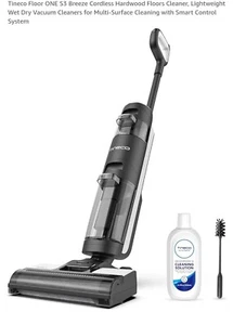 Tineco Floor ONE S3 Breeze Cordless Wet Dry Vacuum Smart Hardwood Floor Cleaner - Picture 1 of 1