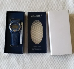 NIB VibraLite 3 Digital Alarm Chronograph Watch Blue Case & Band 6"-7" Running - Picture 1 of 7