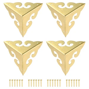 4Pcs 45 mm dekorative Eckabdeckungen für Boxen, Eckenschutz, Gold - Bild 1 von 6