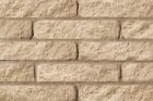 Cotswold stone textured & moulded concrete facing bricks, unused and weathered.
