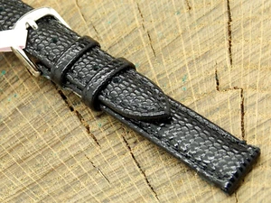 Hadley Roma NOS Unused Vintage Lizard Grain w Silver Tone Buckle Watch Band 12mm - Picture 1 of 5