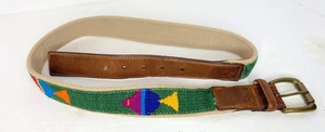 Orvis bestickte Lederschnalle Messing, Größe 34 - Bild 1 von 17