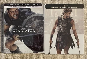 Gladiator & Gladiator II Limited Edition Steelbooks 4K+ Blu-ray - Picture 1 of 2
