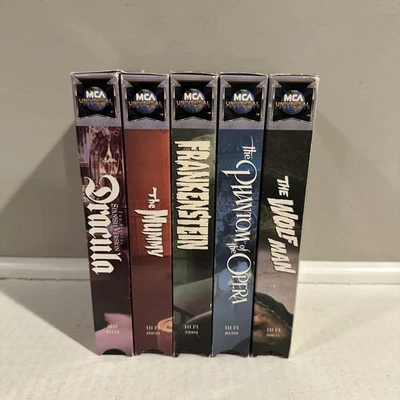 Universal Monsters classic VHS lot Spanish Dracula Mummy Frankenstein Wolf Man Foto 1 de 4