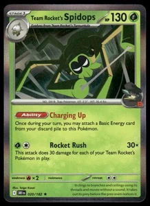 Pokemon SV10: Destined Rivals #020/182 Team Rocket's Spidops Holo Border - Picture 1 of 2